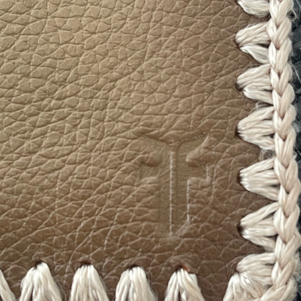 FRYE Leather Wallet with Woven Trim - Picture 4 of 5